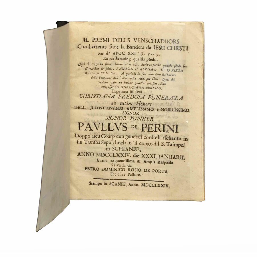 Perini Raeto Romanisch 1774